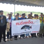 อาสาสมัครจังหวัดร้อยเอ็ด รวมใจช่วยกำจัด ปลาหมอคางดำ พื้นที่บางปูใหม่ สมุทรปราการ