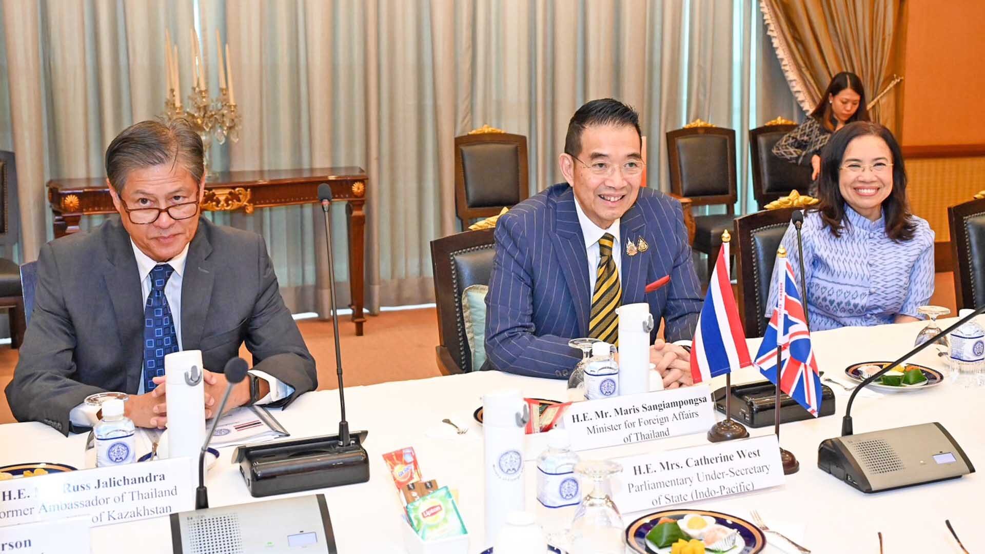 ผู้ช่วยรมว.ต่างประเทศสหราชอาณาจักรเยือนไทย หารือมาริษ-ยกระดับความร่วมมือ