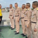 เสนาธิการทหารเรือ เดินทางตรวจการซ้อมรูปขบวนเรือในแม่น้ำเจ้าพระยา ครั้งที่ 6