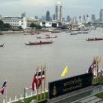 เสนาธิการทหารเรือ เดินทางตรวจการซ้อมรูปขบวนเรือในแม่น้ำเจ้าพระยา ครั้งที่ 6