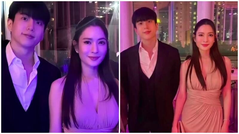 สวยสง่า แอฟ ทักษอร ในชุดเดรสเปลือยหลัง ร่วมงานแต่งก๊วนเพื่อนสนิท นนกุล