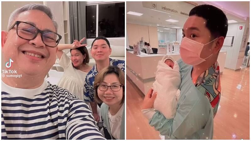 Sumo Kik visits his granddaughter Nong Saendee