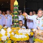 ราชเลขานุการในพระองค์ฯ ประธานพิธีบวงสรวง การแสดงโขนมูลนิธิส่งเสริมศิลปาชีพฯ