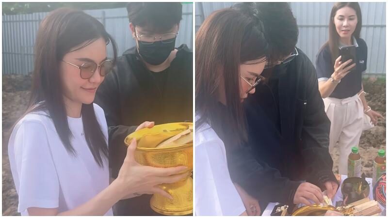 ดาว-แกงส้ม ถือฤกษ์ดี ลงเสาเข็มสร้างเรือนหอ พร้อมแล้วสำหรับการใช้ชีวิตคู่