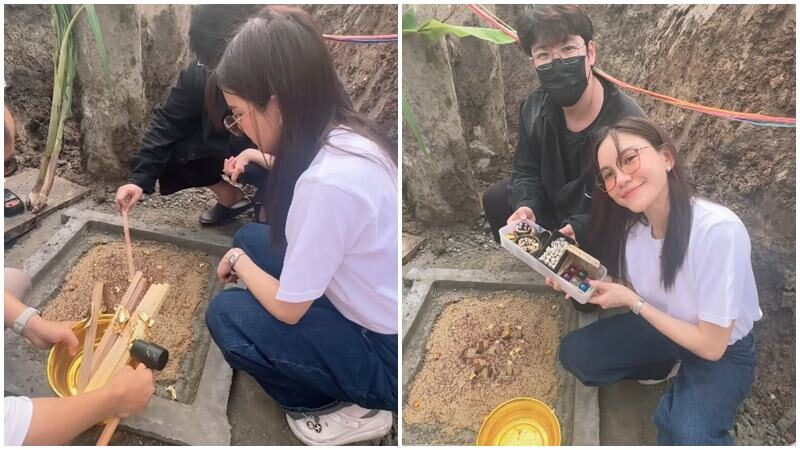 ดาว-แกงส้ม ถือฤกษ์ดี ลงเสาเข็มสร้างเรือนหอ พร้อมแล้วสำหรับการใช้ชีวิตคู่