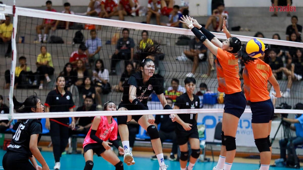 pgp789 สาวนครนนท์ เฉือน สุพรีม ผงาดแชมป์วอลเลย์บอล อะคาเดมี ลีก