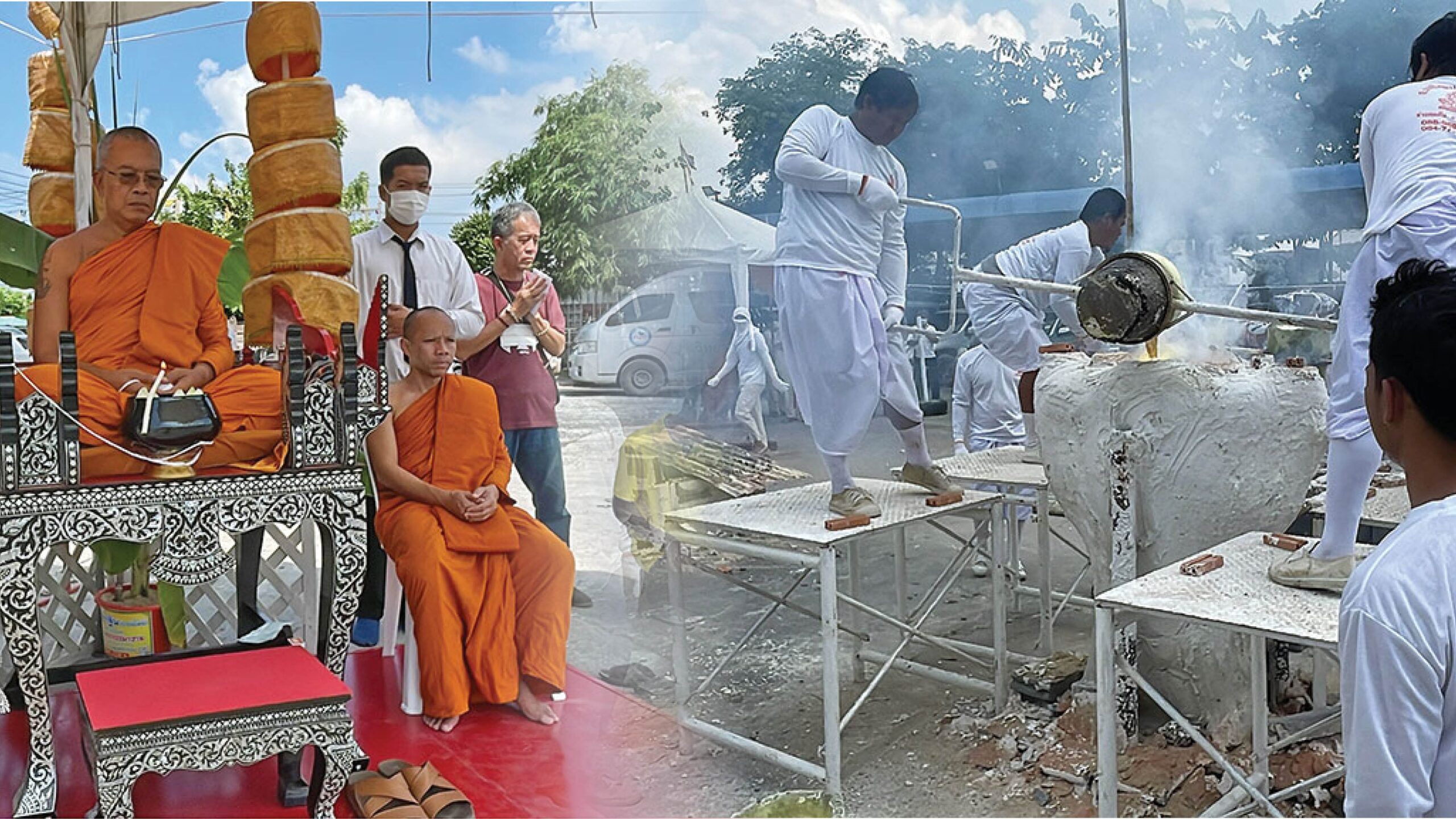.4พระเกจิปทุมฯอธิษฐานจิต หล่อหลวงพ่อพระพุทธโสธร.