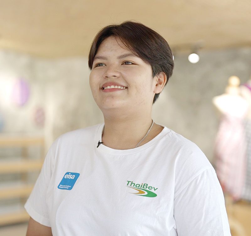 ปักหมุดศิลปวัฒนธรรม - สตูดิโอไอเดียนักศึกษา กลุ่มทอผ้าบ้านไทรงาม