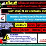อุตุฯ เตือน 9 จังหวัดใต้ ฝนถล่มหนัก 21-23 พ.ย. เสี่ยง น้ำท่วม น้ำป่าหลาก ดินโคลนถล่ม