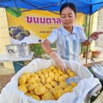 ขนมตาล รสชาติหวานมัน เนื้อนุ่มขึ้นฟู กลิ่นหอม สดใหม่ ของอร่อย เมืองบ้านโป่ง
