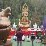 ให้โชคทุกงวด ชาวบ้านศรัทธาแห่ไหว้ ท้าวเวสสุวรรณ หวังถูกรางวัลที่ 1 เป็นรายที่ 11