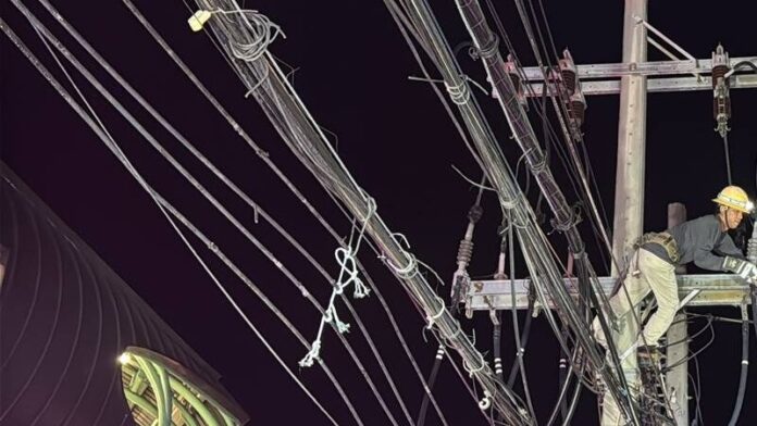 Man suffers electric shock during power line theft near police station | News by Thaiger