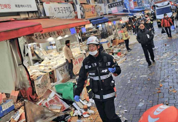 ปู่อ้างหลบรถบัส “ขับชนคนเดินตลาด” ในกรุงโซล บาดเจ็บ 13 ราย-สาหัส 9 คน