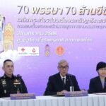 รับบริจาคโลหิต “โครงการ 70 พรรษา 70 ล้านซีซี เฉลิมพระเกียรติกรมสมเด็จพระเทพฯ”