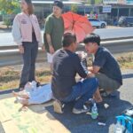กระบะวูบหลับใน ลืมตาตื่น หักหลบได้ทัน ชนสนั่น 4 คันรวด รถพังยับ เจ็บ 3 สาหัส 1