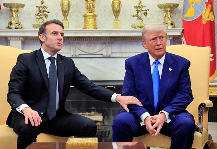 ทรัมป์-มาครง “จับมือหย่าศึกรัสเซียรุกราน” ย้ำยูเครนต้องมีหลักประกันมั่นคงระยะยาว