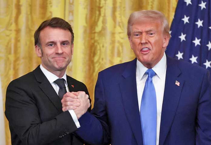 ทรัมป์-มาครง “จับมือหย่าศึกรัสเซียรุกราน” ย้ำยูเครนต้องมีหลักประกันมั่นคงระยะยาว