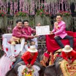สวนนงนุชพัทยา จัดจดทะเบียนบนหลังช้าง คู่รัก LGBTQ+ แห่ร่วมคึกคัก