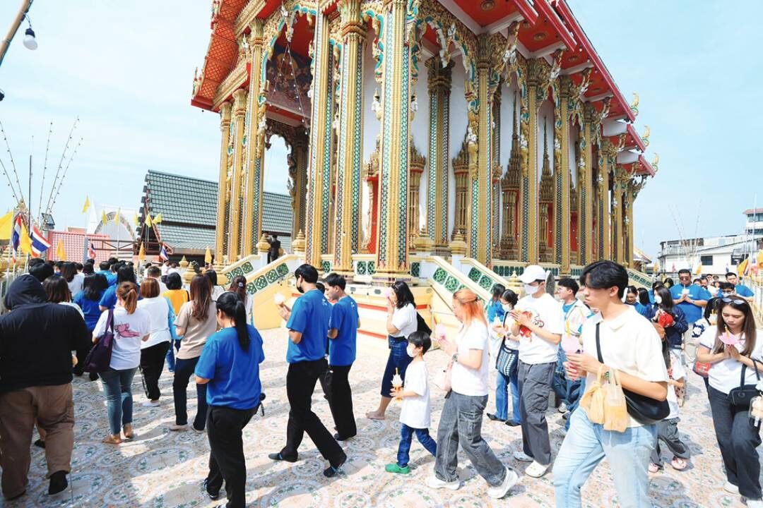 รายงานพิเศษ - ผ้าป่าพุทธปัญญาชมรมฯซีพี เพื่อ‘ศาลาธรรมสังเวชวัดบ่อ’