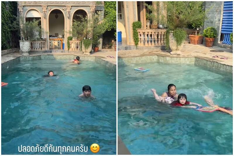 แม่ชมพู่ อุ้มน้องเกล วิ่งลงคอนโดจากชั้น 47