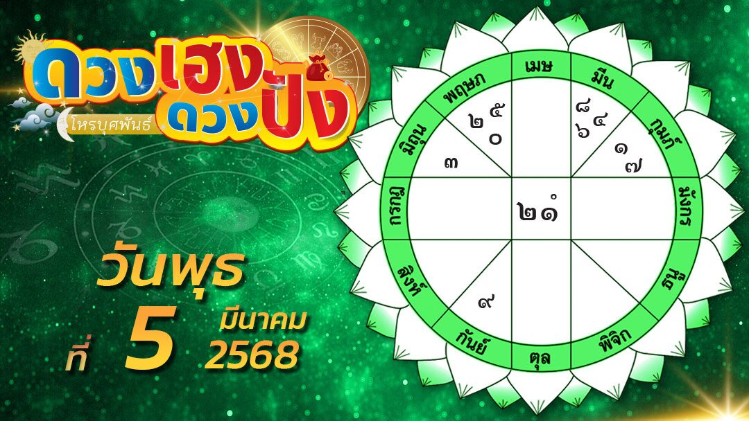 .ดวงเฮงดวงปัง - ราศีใดคนโสดนัดเดตได้หลายคน ราศีใดมีเกณฑ์จะได้ลาภลอยเป็นเงินสด.