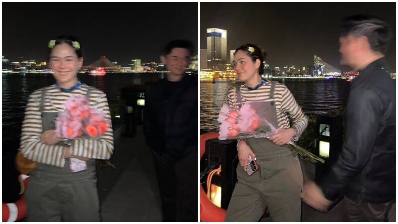 ชมพู่-น็อต โมเมนต์สวีตหวานริมน้ำ แฟนคลับแห่แซว พ่อแม่หวานกว่าไอติมในมือเกล น้องสาวเจ๊ต้องมาแล้ว