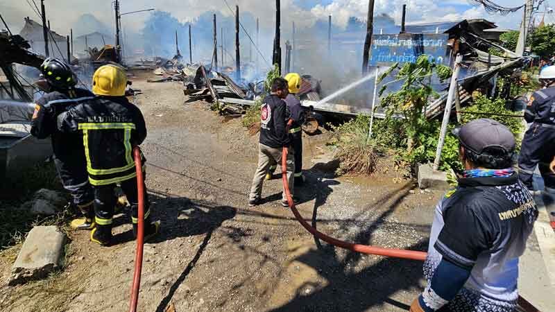 Fire in Ban Pong destroys over 20 rooms, no injuries reported | News by Thaiger