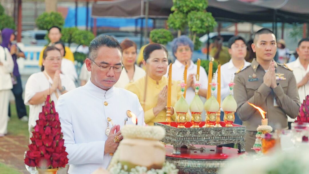 ข่าวสดพระเครื่อง - สมุทรสงครามจัดพิธีบวงสรวง บูรณะโบราณสถานวัดอัมพวันฯ