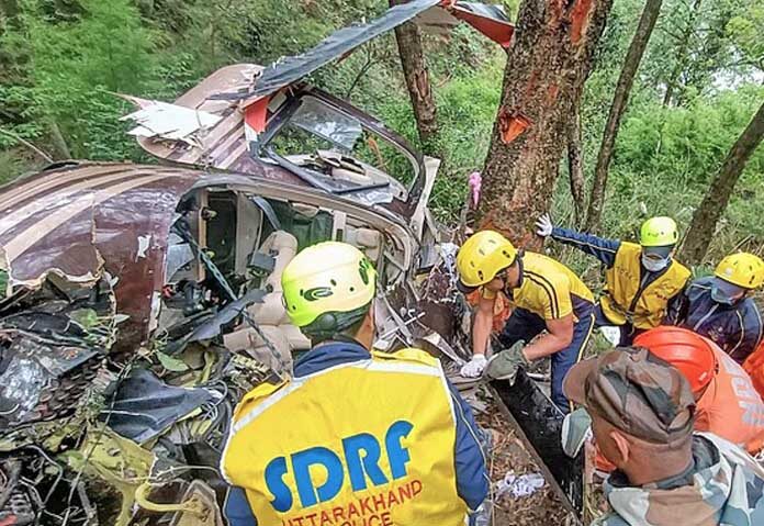 สลดเฮลิคอปเตอร์ “ผู้แสวงบุญฮินดู” ดิ่งตกกลางป่าในอินเดีย ดับ 6 ศพ-เร่งหาสาเหตุ