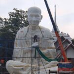 วัดไผ่เหลืองขึ้น แบบ PU โฟม “สมเด็จพระพุฒาจารย์” (โต พรหมรังสี) สูง 14 เมตร
