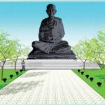 วัดไผ่เหลืองขึ้น แบบ PU โฟม “สมเด็จพระพุฒาจารย์” (โต พรหมรังสี) สูง 14 เมตร
