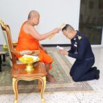 ผู้การกองบิน 46 ทำบุญครบรอบวันเกิด 53 ปี 'พระครูเกษมวาปีพิสัย' ลงอักขระยันต์ อธิษฐานจิต