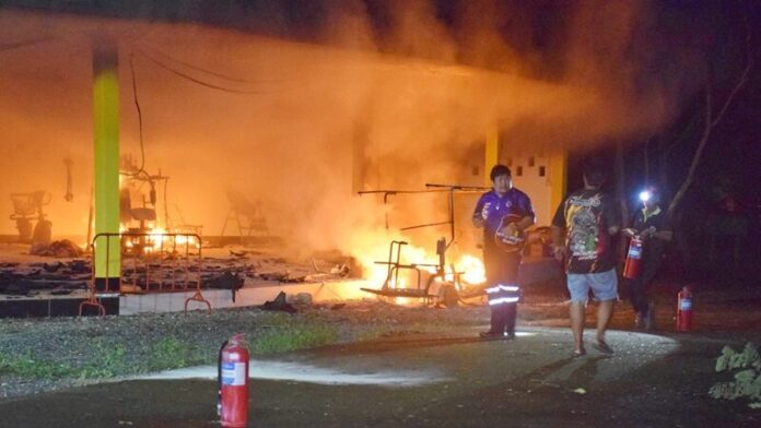 Fire at Chanthaburi resort damages fitness building and equipment | News by Thaiger