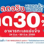 โก โฮลเซลล์ จัดโปรแรง! ลดกระหน่ำสินค้าอาหารทะเลแช่แข็ง 30% หนุนผู้ประกอบการ