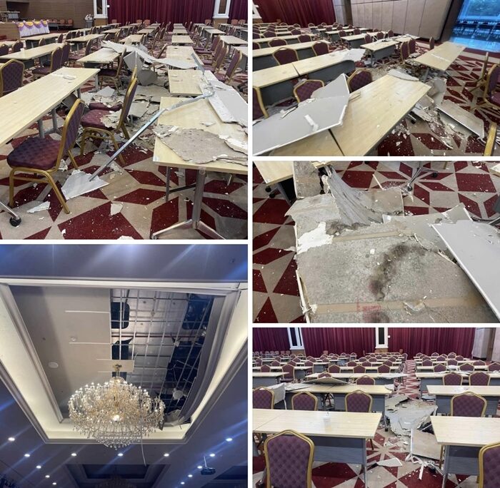 Police address ceiling collapse at Immigration Bureau | News by Thaiger