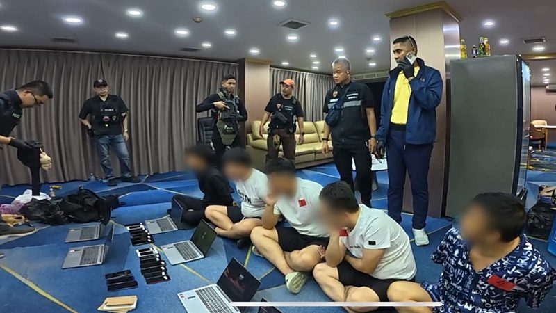 Thai police raid uncovers illegal gambling and ransomware in Chon Buri | News by Thaiger