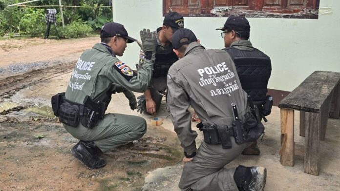 EOD Police destroy BM-21 rocket embedded under Buriram house | News by Thaiger