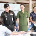ผบ.มทบ.38 ควง ประธานสมาคมแม่บ้าน ดูแลสุขภาพประชาชน ประสบ อุทกภัย อ.เวียงสา