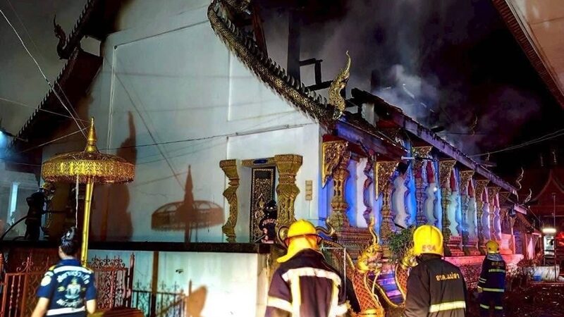 Fire devastates Chiang Mai temple sanctuary with 3 million baht damage | News by Thaiger