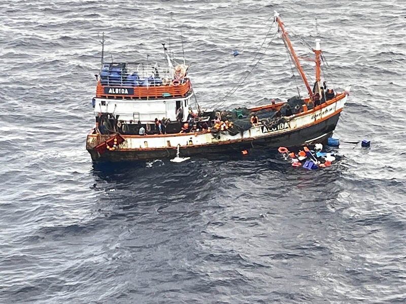 Thai navy rescues nine after fishing boat capsizes near Phuket | News by Thaiger