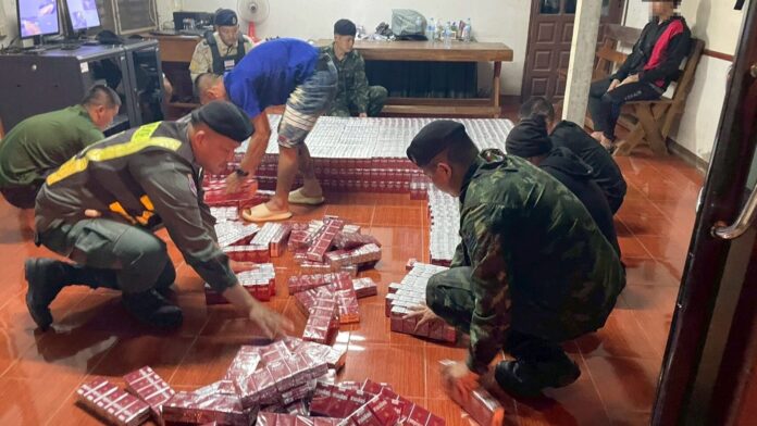 Major illegal cigarette smuggling ring busted in Kanchanaburi | News by Thaiger