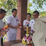 แห่ร่วมพิธี ถวายเครื่องสักการะบูชา พระเจ้าชัยวรมันที่7 ทำบุญอุทิศกุศล ดวงวิญญาณทหารกล้า ปกป้องชาติ