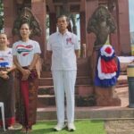 แห่ร่วมพิธี ถวายเครื่องสักการะบูชา พระเจ้าชัยวรมันที่7 ทำบุญอุทิศกุศล ดวงวิญญาณทหารกล้า ปกป้องชาติ