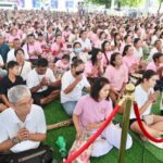ศรัทธาล้นหลาม สายมูนับหมื่น ร่วมพิธีบวงสรวง ท้าวเวสสุวรรณหน้ากากทอง  แห่ส่องเลขเด็ด-เล็งเสี่ยงโชค