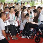 สมเด็จพระเจ้าน้องนางเธอ เจ้าฟ้าจุฬาภรณวลัยลักษณ์ ทรงเยี่ยมหน่วยแพทย์ พอ.สว.-พระราชทานถุงยังชีพ ผู้ประสบภัย