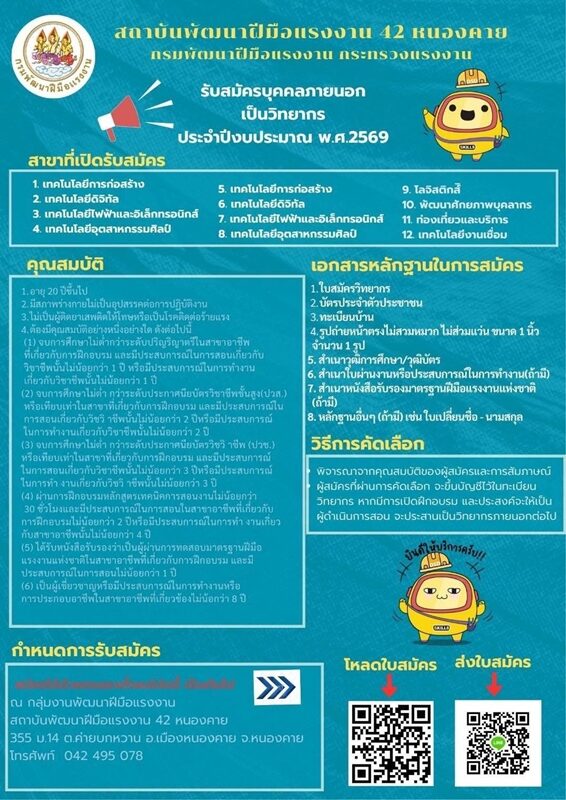ใครหางานอยู่มามุงเลย กรมพัฒ เปิดรับสมัคร 'วิทยากรภายนอก' ทั่วประเทศ เช็กคุณสมบัติ-เอกสารมีอะไรบ้าง เผย วิธีการคัดเลือก ช่องทางการยื่นใบสมัคร