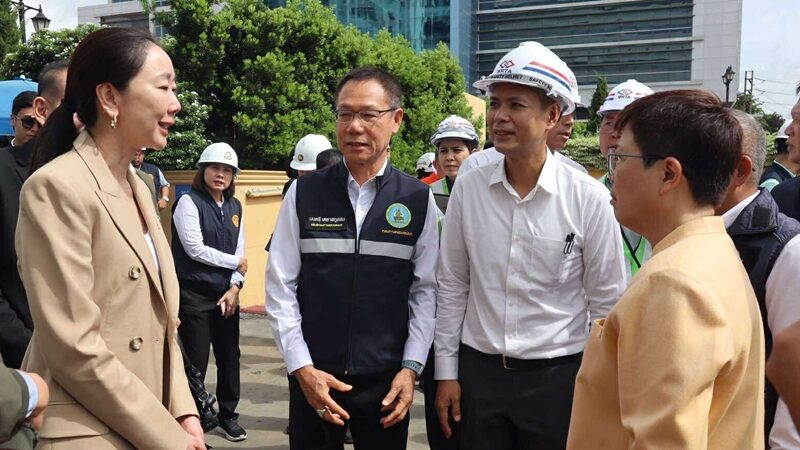 รฟม. สั่งหยุดก่อสร้างแล้ว หลังเกิดเหตุ ถนนทรุดตัว หน้าวชิรพยาบาล เป็นหลุมลึกกว่า 50 เมตร เร่งตรวจสอบหาสาเหตุ กันพื้นที่ก่อสร้างบางส่วน
