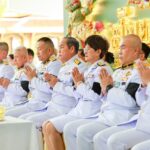 สถิตย์พงษ์ ประธานในพิธีบวงสรวงการแสดงโขนมูลนิธิส่งเสริมศิลปาชีพ ตอน'สัตยาพาลี'