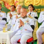 สถิตย์พงษ์ ประธานในพิธีบวงสรวงการแสดงโขนมูลนิธิส่งเสริมศิลปาชีพ ตอน'สัตยาพาลี'