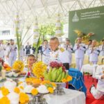 สถิตย์พงษ์ ประธานในพิธีบวงสรวงการแสดงโขนมูลนิธิส่งเสริมศิลปาชีพ ตอน'สัตยาพาลี'